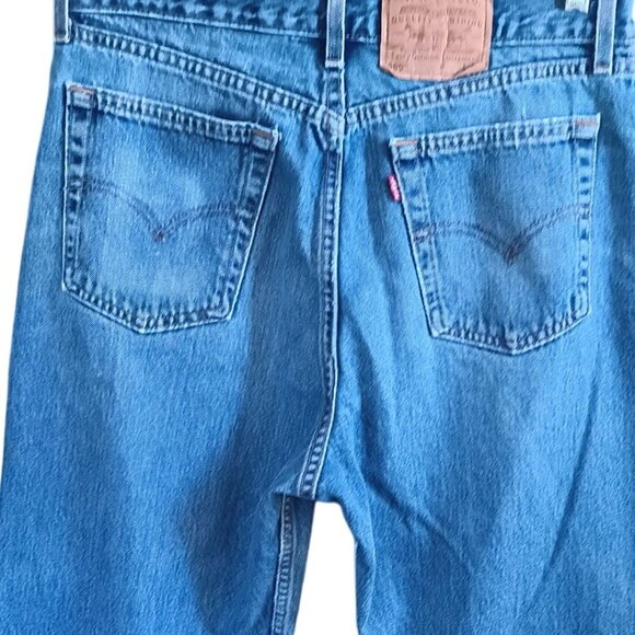 34x30 Women's Levis 560 Jeans Vintage Relaxed Fit Tapered Leg 1990's Mom Repairs - Picture 4 of 6